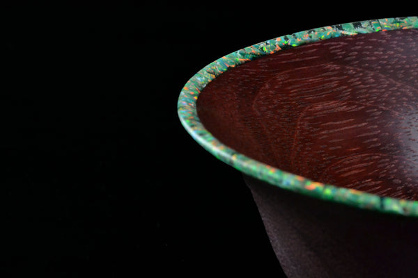 Cultured Opal - Viper (green with red and green fire)